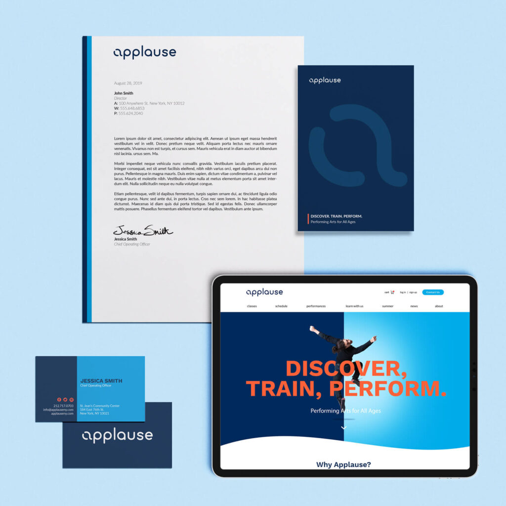 Applause NY branding website